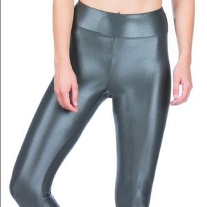Lustrous High Rise Legging - Gunmetal